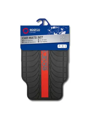 Automatten Set Sparco Rubber - Rood