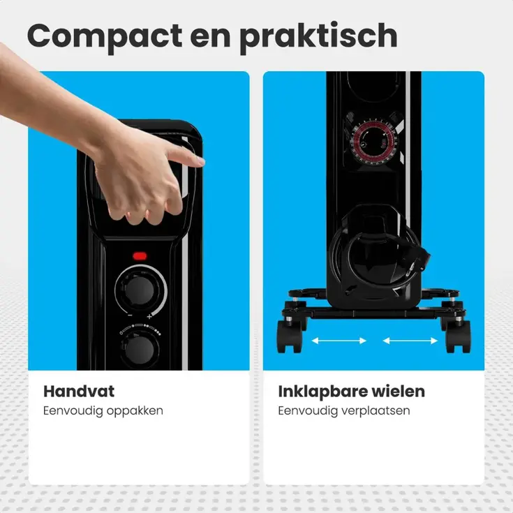Olieradiator – 1500W – Met thermostaat