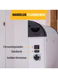 Convector Elektrische kachel - 3 Standen - 2000W
