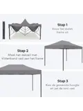 Partytent – 3x4.5 m – Donkergrijs