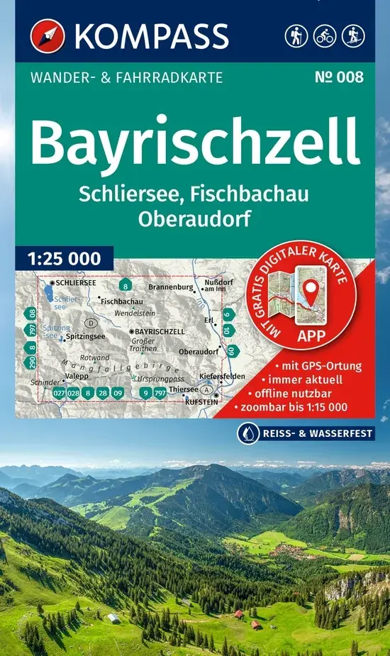 Wandelkaart WK008 Bayrischzell - Schliersee