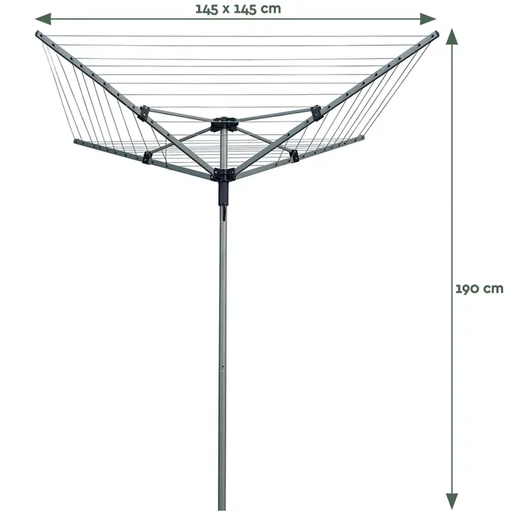Droogmolen met grondanker en beschermhoes - 40 m