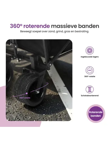 Bolderkar XXL - 150L - Opvouwbaar