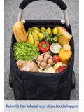 Boodschappentrolley 53L Zwart Met Wielen