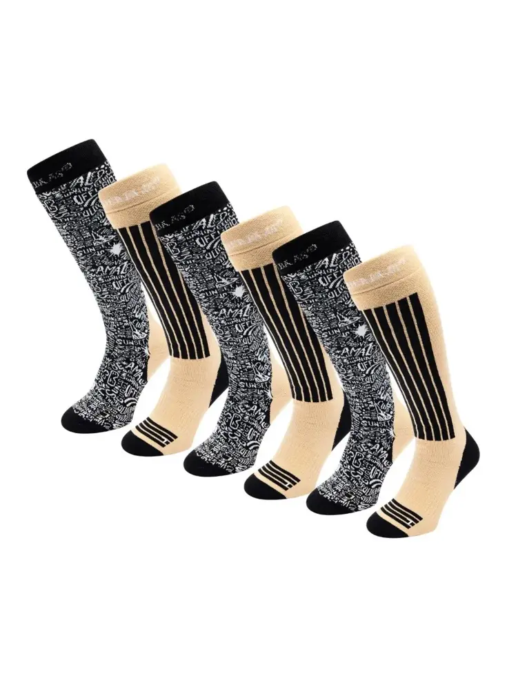 6 paar - Unisex - Skisokken