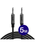 Flex 3.5mm Jack Aux Audio Kabel 5M Zwart