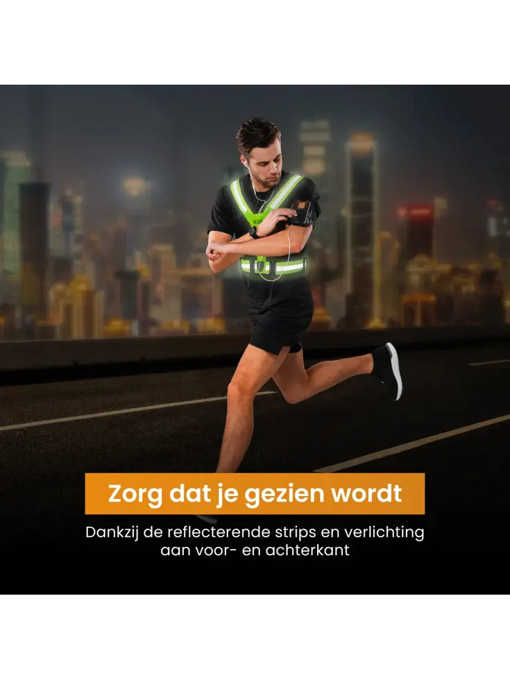 Hardloopvest oplaadbaar + Sportarmband