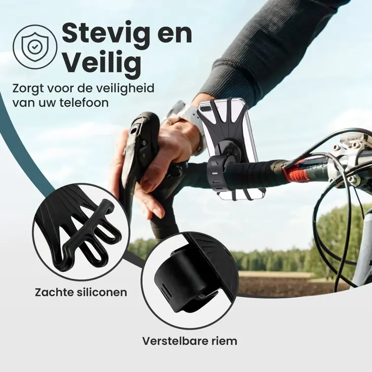 Telefoonhouder Fiets – Universeel & 360° Draaibaar