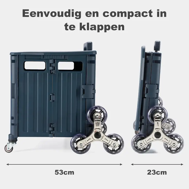 Boodschappenkrat - 50L - Trapwielen