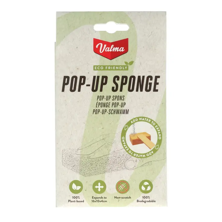 ECO Pop-Up Cellulose Spons - 100% Natuurlijk