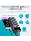 Powerbank - 30.000mAh - 4 Geïntegreerde Kabels