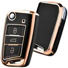 Dutch Shield Sleutelhoesje  VW Skoda   goud B3