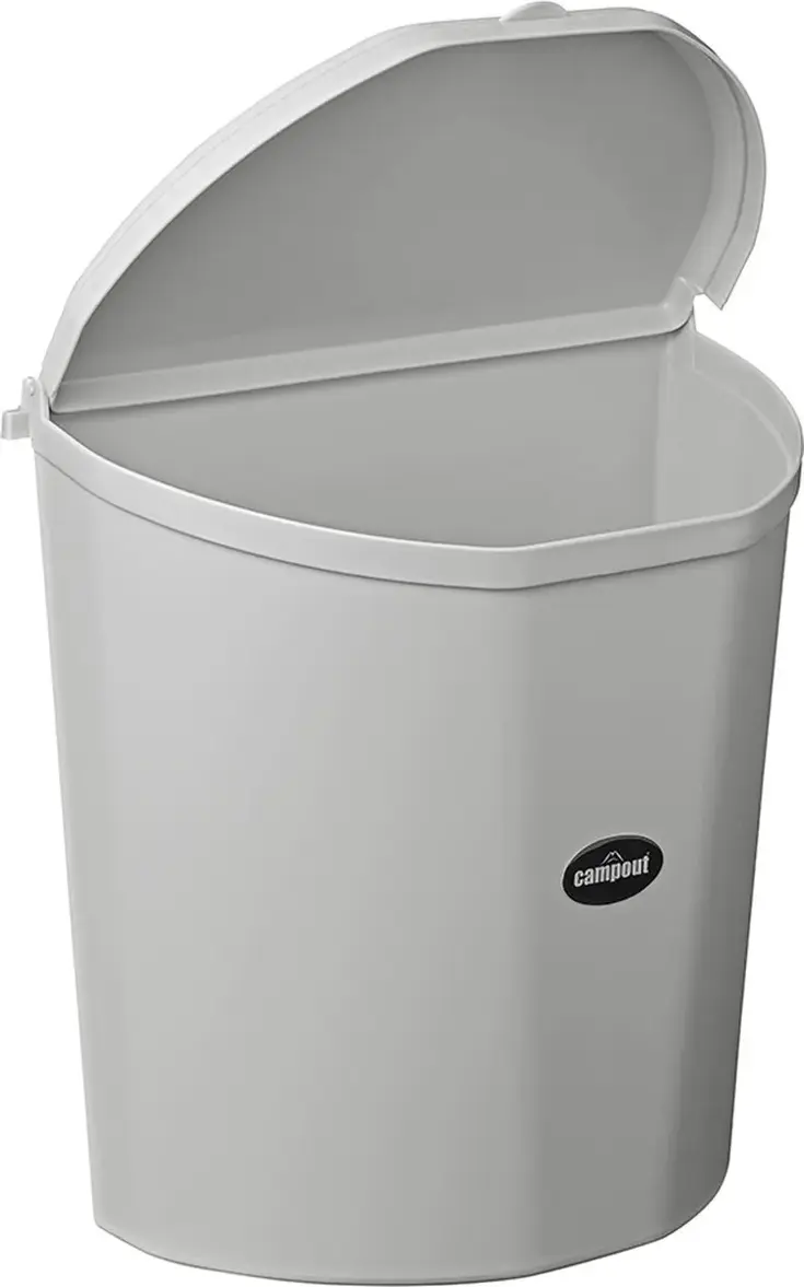 Campout Afvalbak 10L – Geurdicht – Grijs