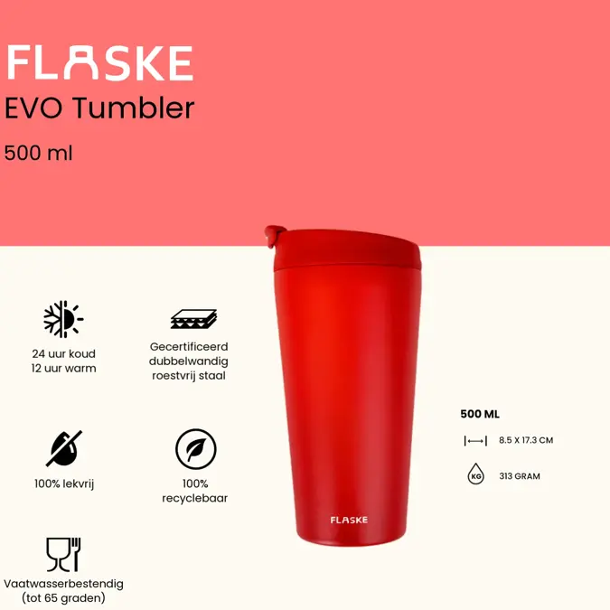 FLASKE 500 ml Koffiebeker to go