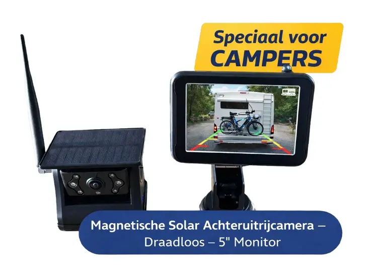 Magnetische solar achteruitrijcamera 5 inch