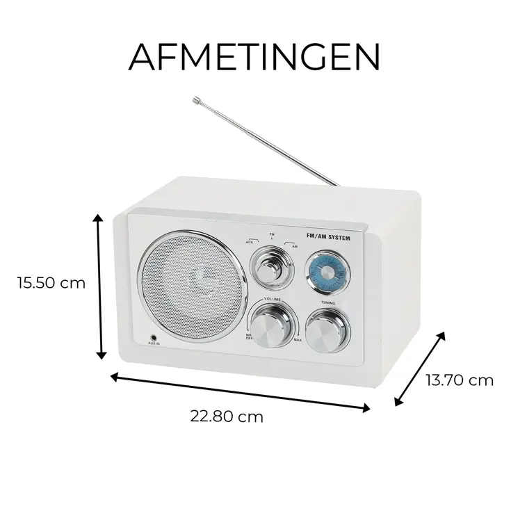 FM radio AUX input Retro design