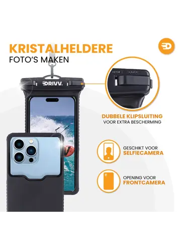 Drivv. Waterdicht Telefoonhoesje - Hardcase