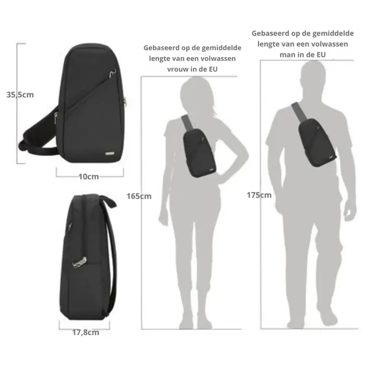 Classic Anti-diefstal Sling Tas