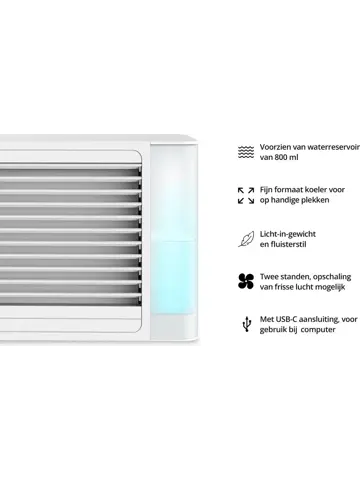 Mini Aircooler 800m - LED-verlichting