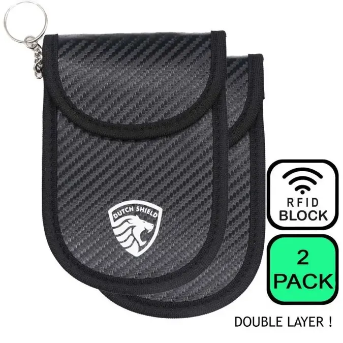 Dutch Shield 2x RFID Autosleutel hoesje zwart
