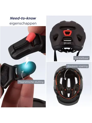 RIDER SMART fietshelm met zonneklep