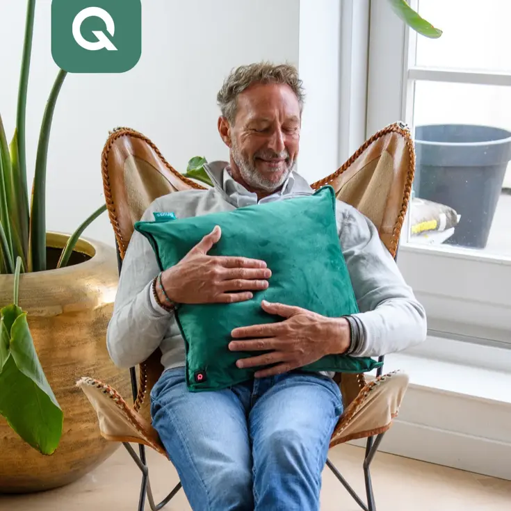 Qnuss Warmtekussen Fluweel 45x45