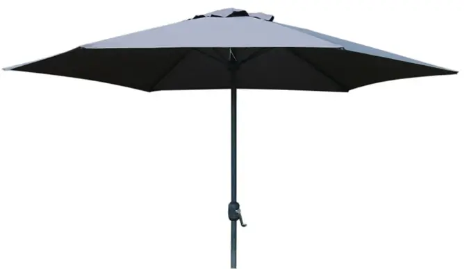 Parasol Luxe 6-ribs - Ø 300cm - antraciet