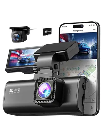 F7N 4K Wifi GPS 2CH 64gb dashcam