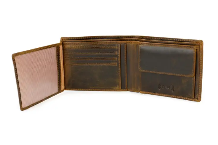 Ryan - Billfold portemonnee - Leer - 8 pasjes