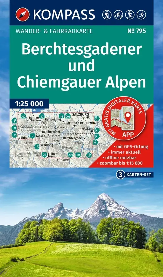 Kompass Kaart WK795 Berchtesgadener Alpen