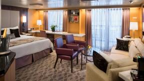 Neptune Suite Cat. SA - Bedroom - Room #7047 Midship Starboard..Westerdam - Holland America Line