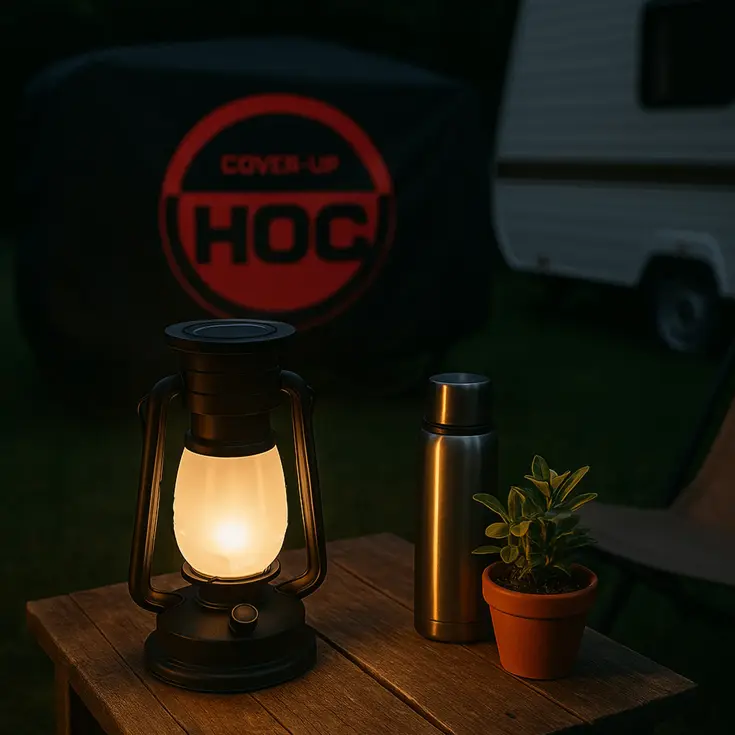 Tafellamp Solar - Zwarte Campinglamp -