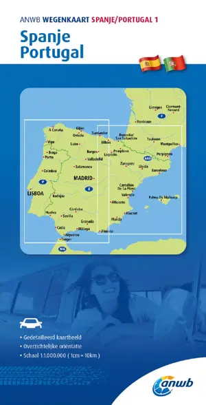 ANWB Wegenkaart Spanje en Portugal