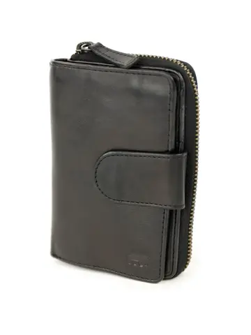 Loet - Ritsportemonnee - Leer - 6 pasjes