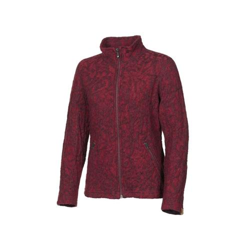 Dames wollen full-zip vest Tuva Jaquard