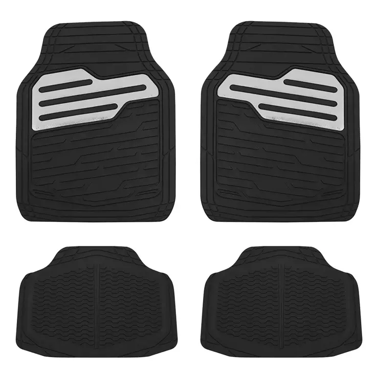 Rubber automatten set - Zwart - Grijs