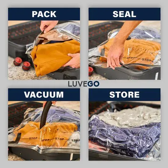 Luvego - Vacuümzakken voor Kleding - 2-Pack