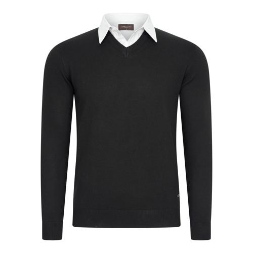 Heren Mock Pullover Cappuccino Italia