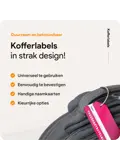Aluminium kofferlabels – 4 stuks – Roze