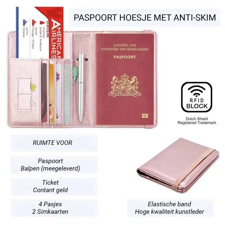 RFID Paspoort Hoes - Anti Skim Bescherming