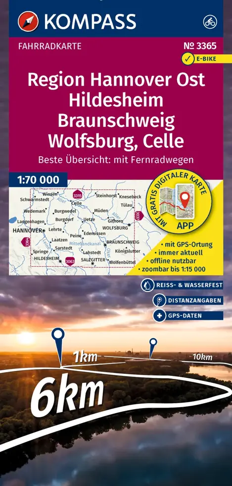 Fietskaart FK 3365 Region Hannover Ost