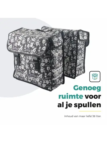 Voltano Dubbele Fietstas Floral Elegance