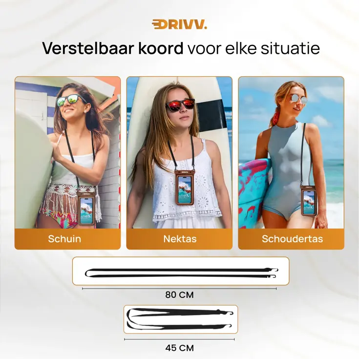Waterdicht Telefoonhoesje - 6.8" Bruin - Drijvend