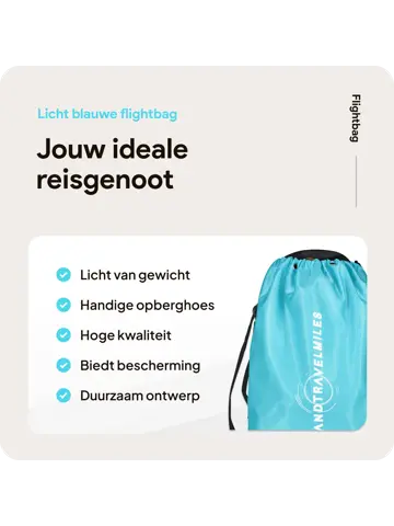 Flightbag vliegtuighoes TSA slot 60–90L – Li Blauw