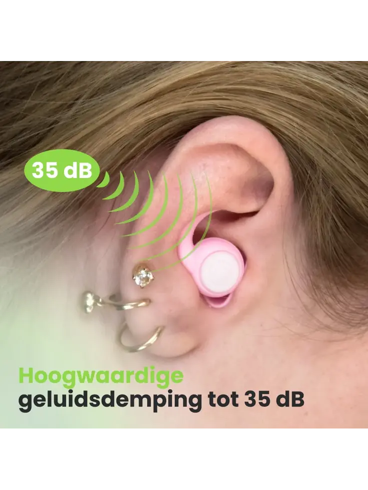 Reis/Slaap oordoppen - 2 Paar (M&L) - Roze
