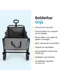 Bolderkar - Opvouwbaar - 80 KG