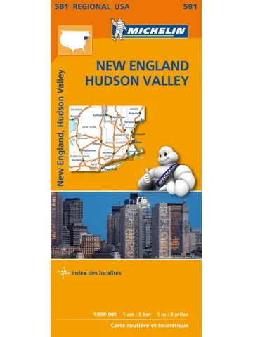 Kaart Regional 581 New England - New York