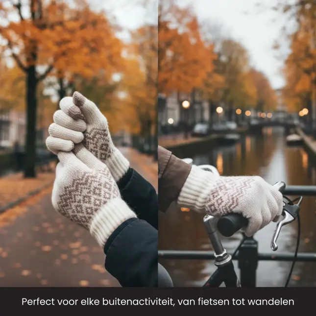 Touchscreen Handschoenen Winter - Wit