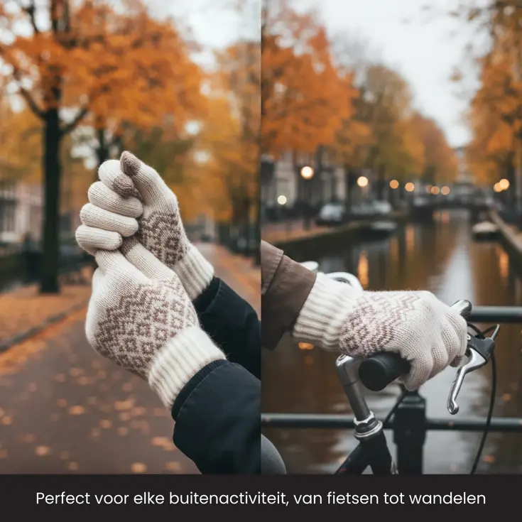 Touchscreen Handschoenen Winter - Wit