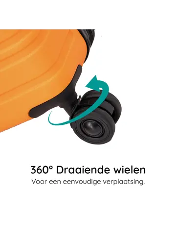 Reiskoffer L ABS 95L met TSA-slot en 360° wielen
